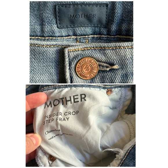 Mother Insider Crop Step Fray jeans Chatterbox - Picture 16 of 16